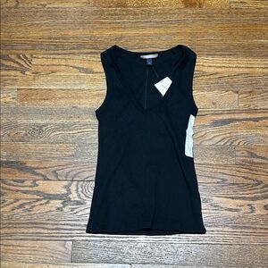 Black Ribbed Tank Top